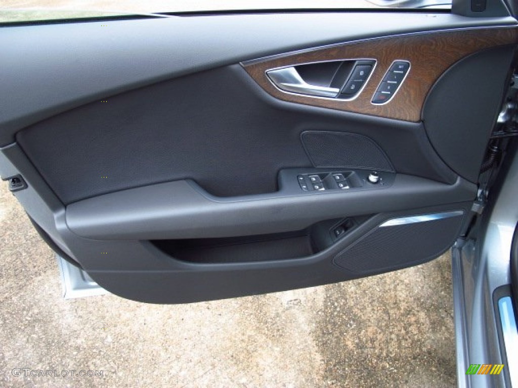 2014 Audi A7 3.0T quattro Premium Plus Black Door Panel Photo #85919490