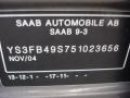 2005 Steel Gray Metallic Saab 9-3 Linear Sport Sedan  photo #29