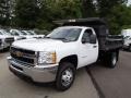 2014 Summit White Chevrolet Silverado 3500HD WT Regular Cab 4x4 Dump Truck  photo #2