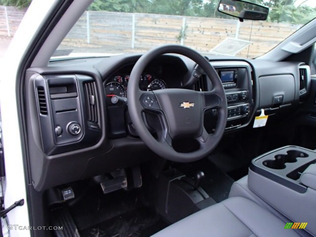 Jet Black/Dark Ash Interior 2014 Chevrolet Silverado 1500 WT Regular Cab 4x4 Photo #85921344
