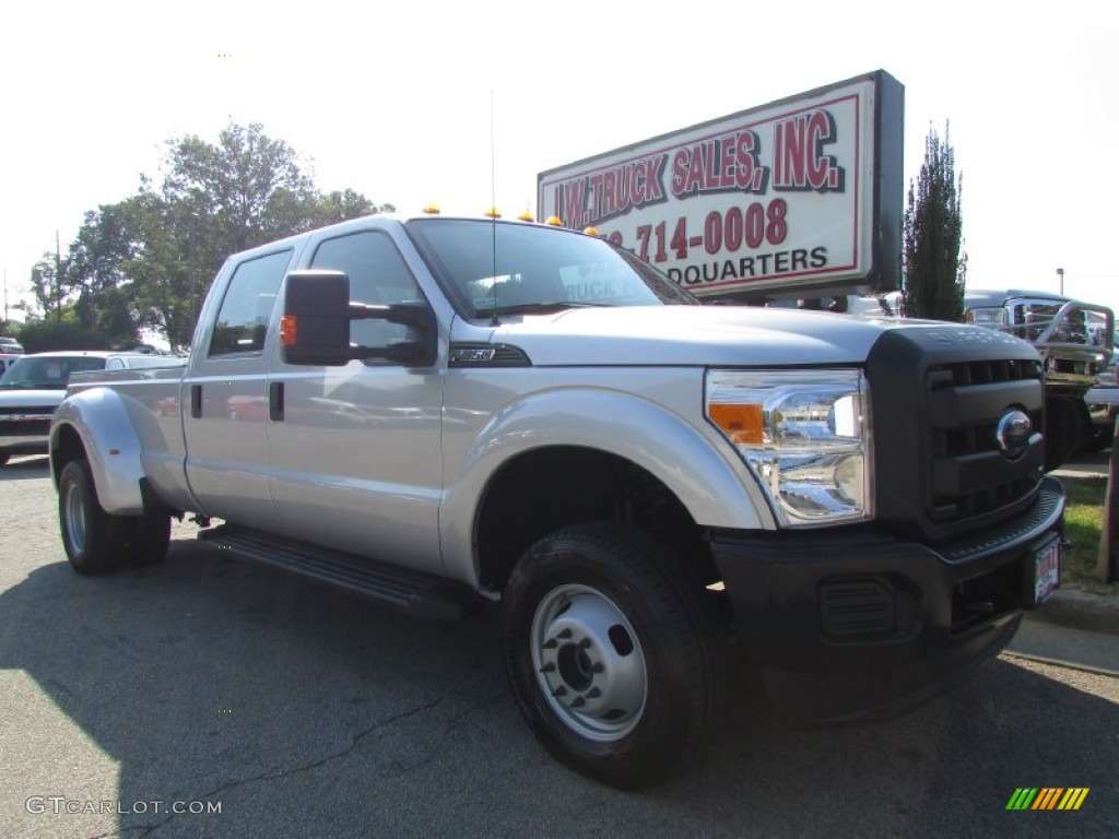 2012 F350 Super Duty XL Crew Cab 4x4 Dually - Ingot Silver Metallic / Steel photo #10