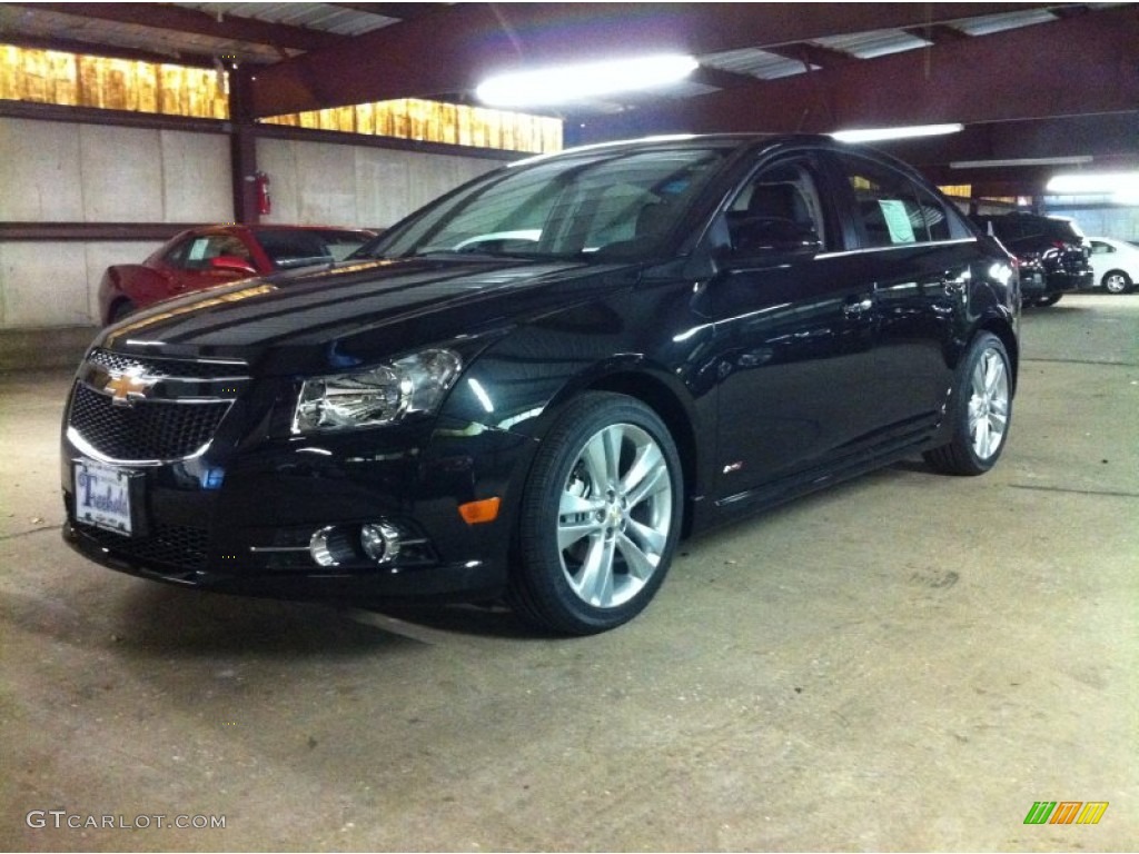 2014 Cruze LTZ - Black Granite Metallic / Jet Black/Brick photo #1