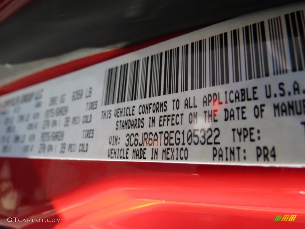 2014 1500 Color Code PR4 for Flame Red Photo #85922439