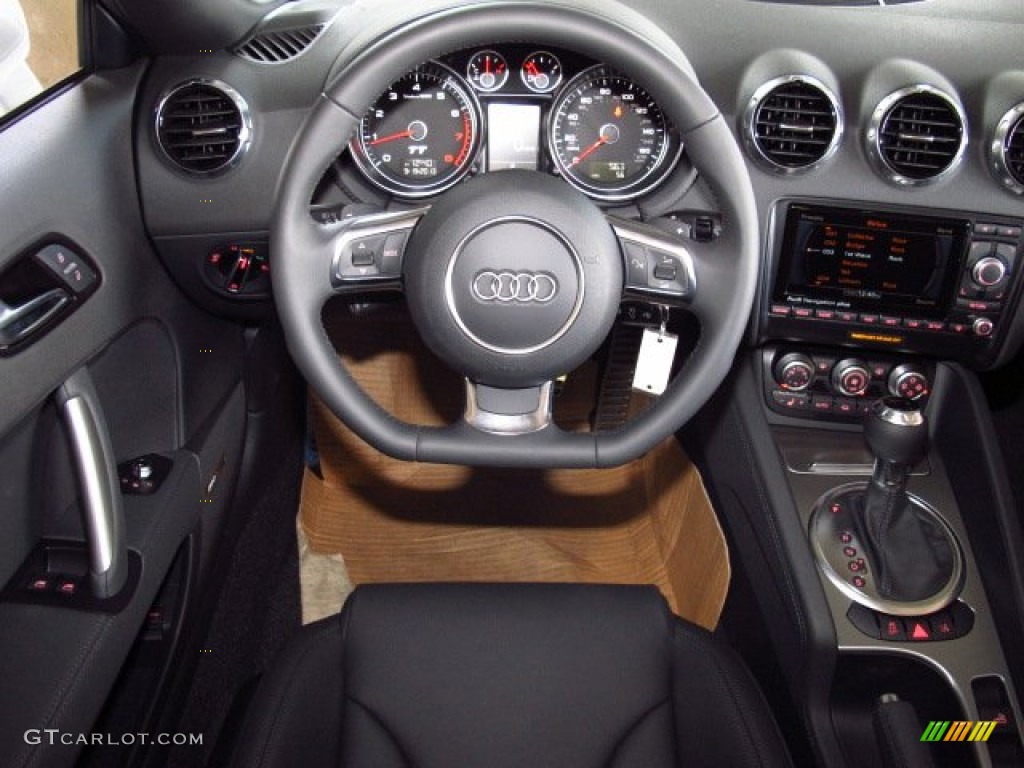 2014 Audi TT 2.0T quattro Roadster Black Steering Wheel Photo #85923153