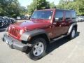 2010 Flame Red Jeep Wrangler Unlimited Mountain Edition 4x4  photo #3