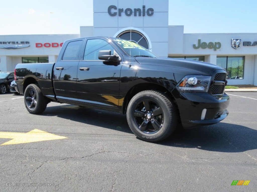 2014 1500 Express Quad Cab - Black / Black/Diesel Gray photo #1