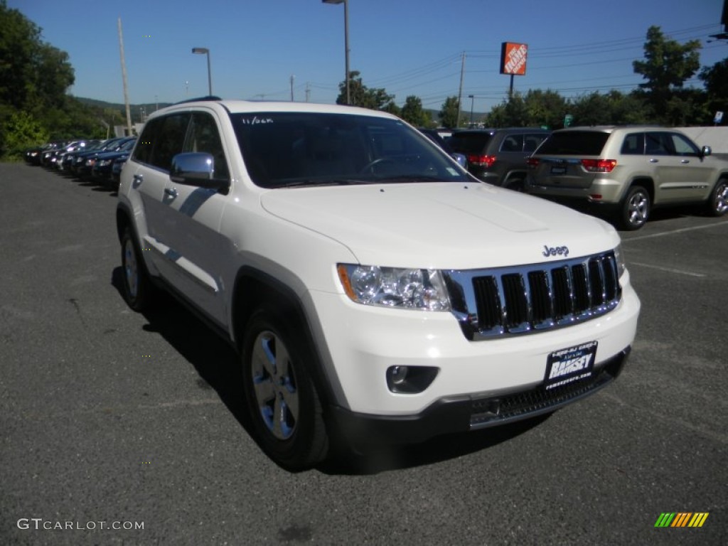2011 Grand Cherokee Limited 4x4 - Stone White / Black/Light Frost Beige photo #1