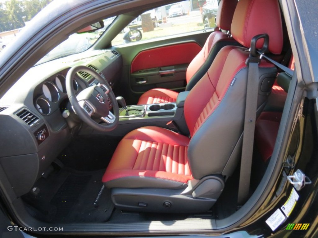 2013 Challenger Rallye Redline - Pitch Black / Radar Red/Dark Slate Gray photo #10