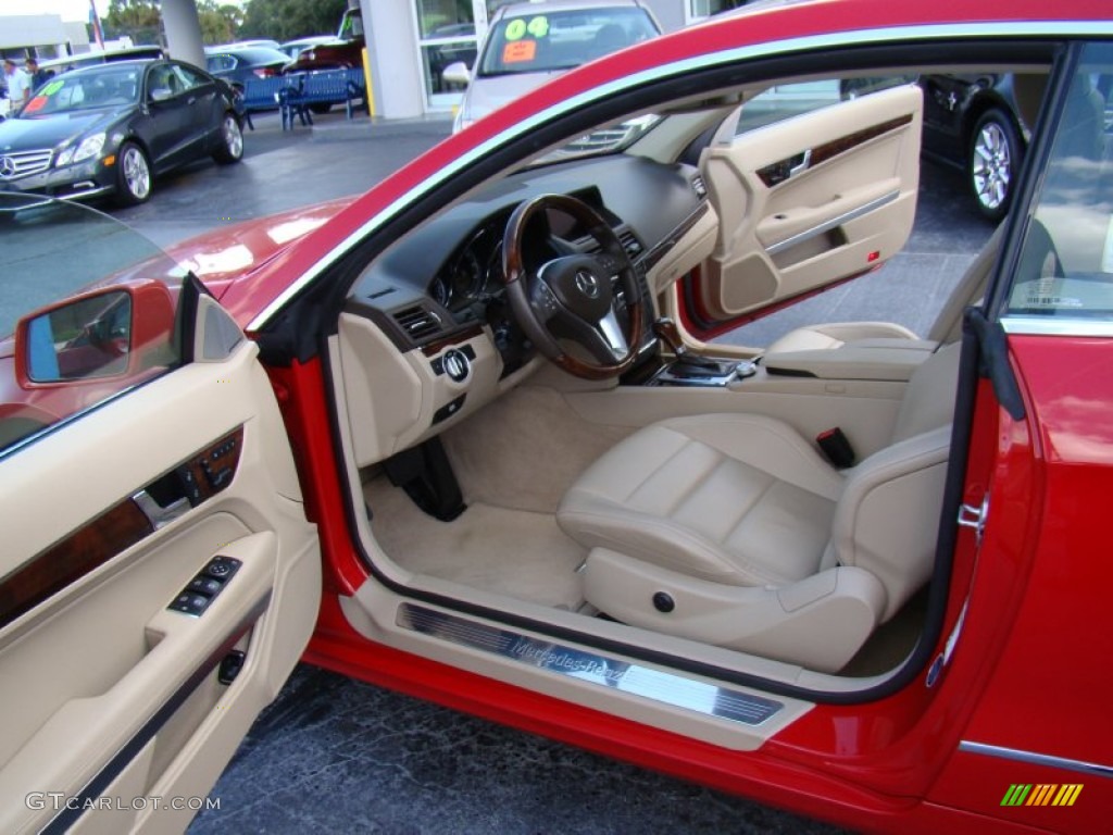 2012 E 350 Coupe - Mars Red / Almond/Mocha photo #9