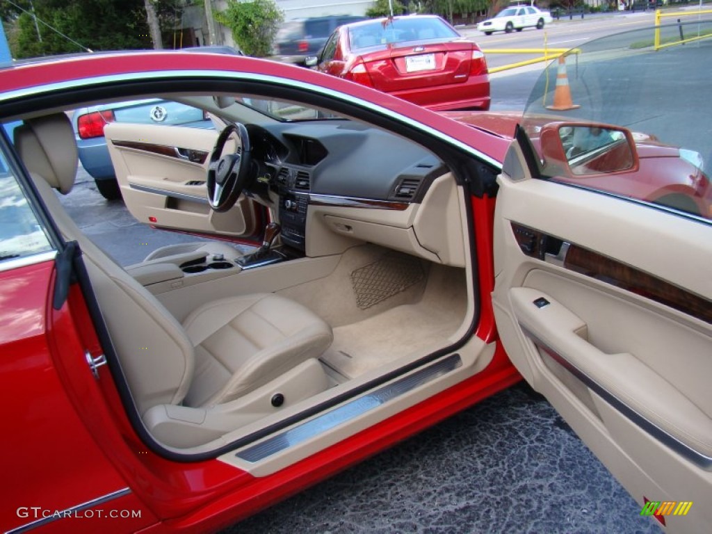 2012 E 350 Coupe - Mars Red / Almond/Mocha photo #11