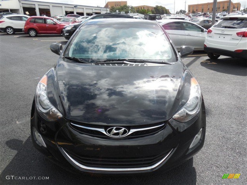 2012 Elantra GLS - Midnight Black / Gray photo #2