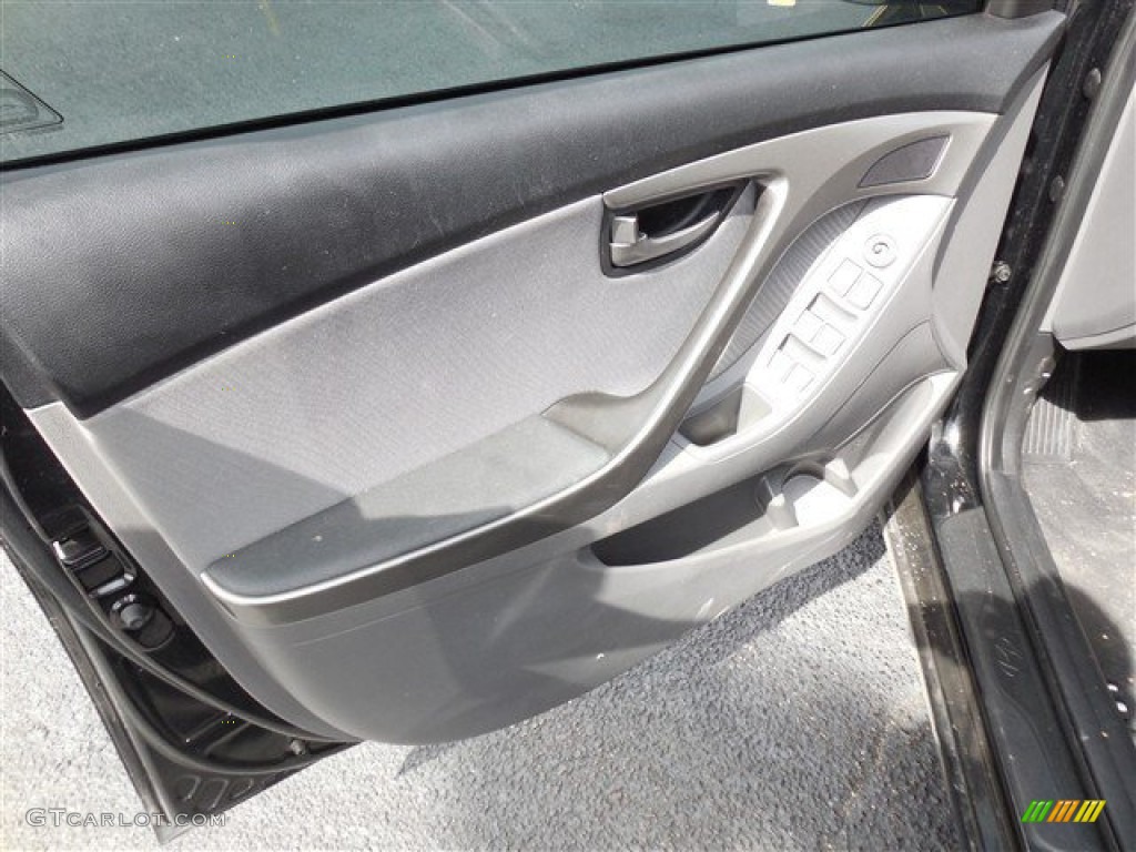 2012 Elantra GLS - Midnight Black / Gray photo #10
