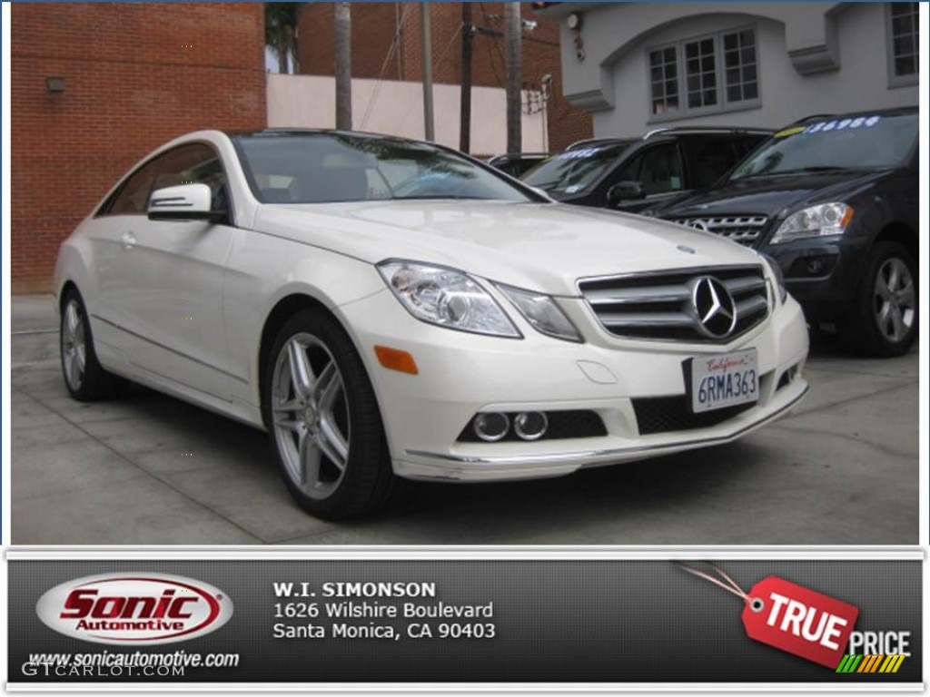 2011 E 350 Coupe - Arctic White / Almond/Mocha photo #26