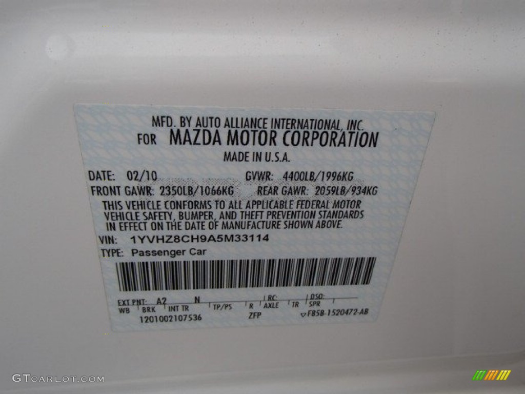 2010 MAZDA6 i Touring Sedan - Performance White / Beige photo #25