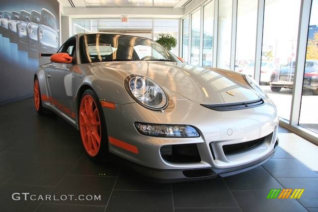 2007 911 GT3 RS - Arctic Silver Metallic/Orange / Black photo #16