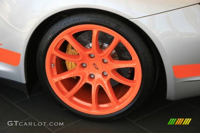 2007 911 GT3 RS - Arctic Silver Metallic/Orange / Black photo #19