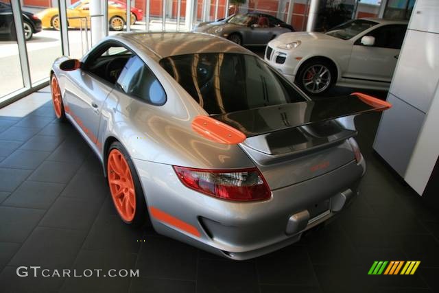 2007 911 GT3 RS - Arctic Silver Metallic/Orange / Black photo #20