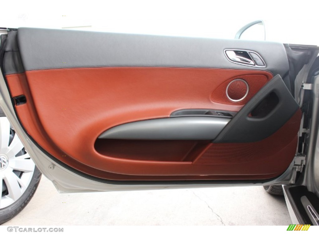 2011 Audi R8 5.2 FSI quattro Tuscan Brown Door Panel Photo #85933869