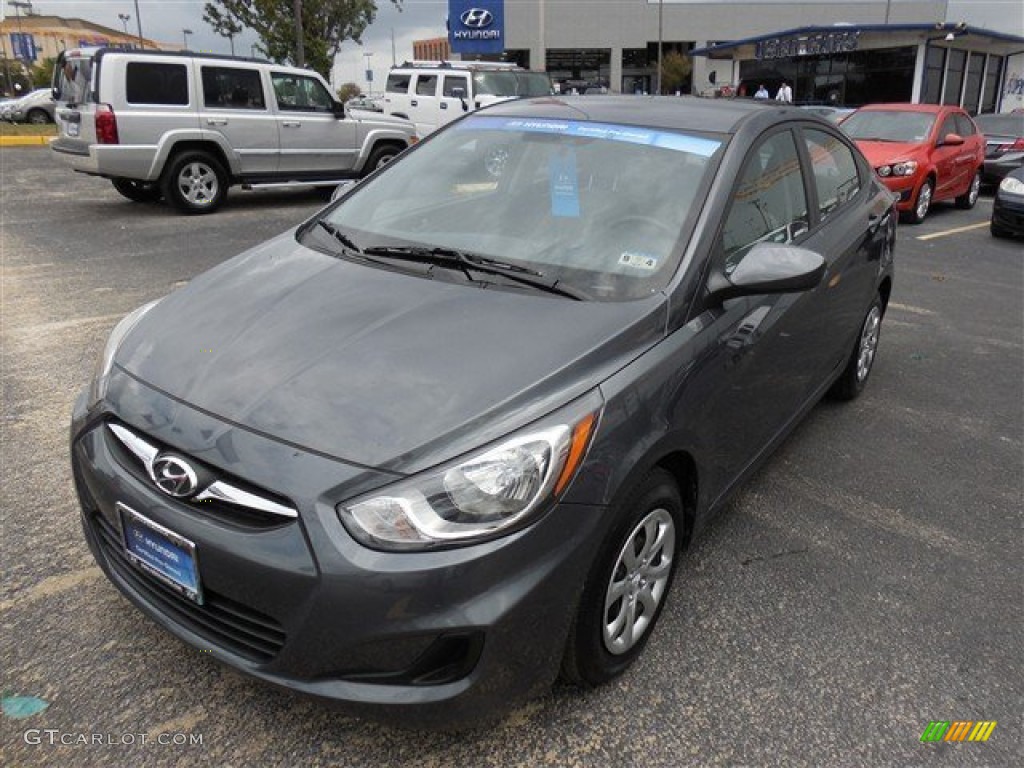 2013 Accent GLS 4 Door - Cyclone Gray / Gray photo #1