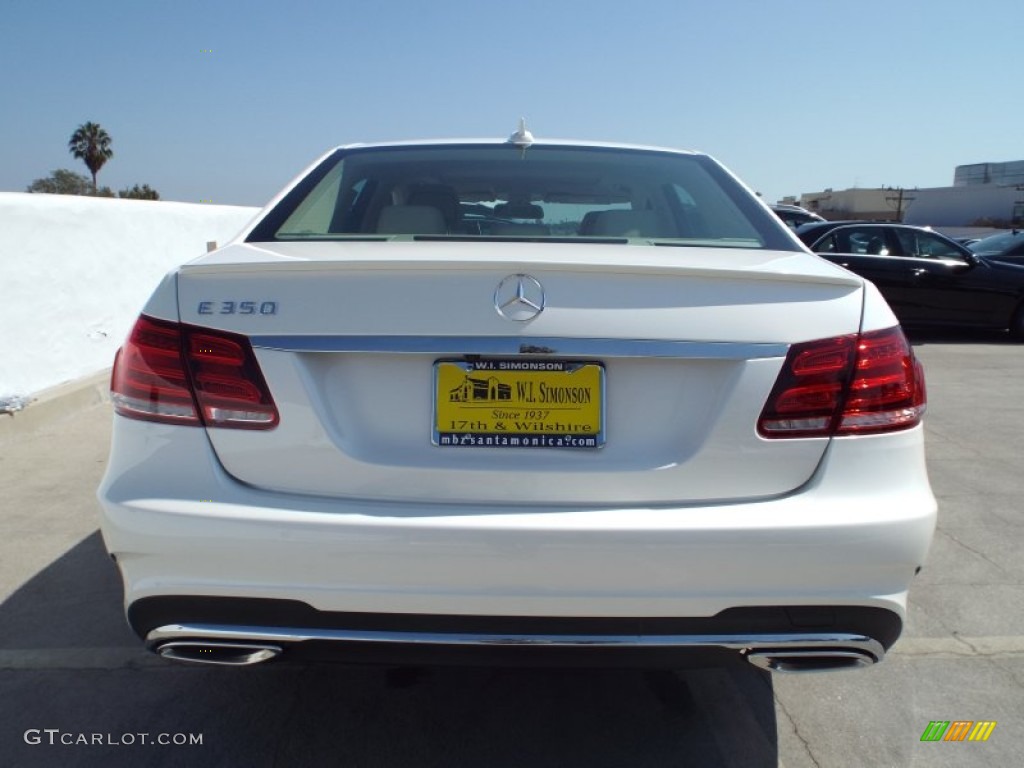 2014 E 350 Sport Sedan - Diamond White Metallic / Silk Beige/Espresso Brown photo #5