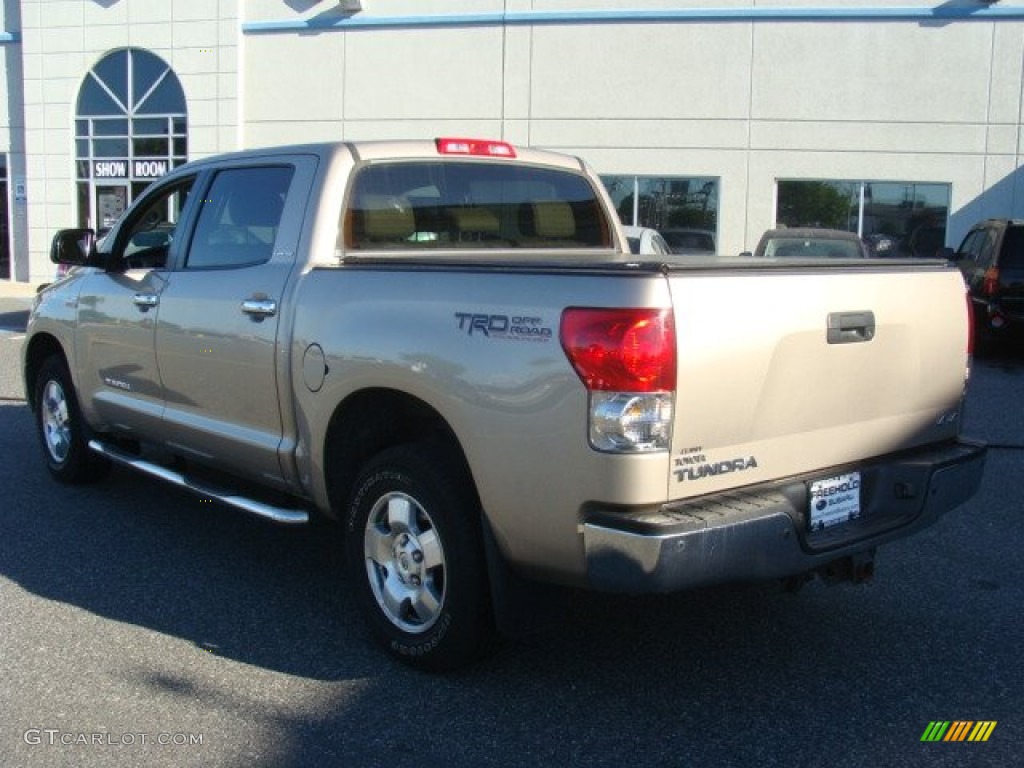 2008 Tundra Limited CrewMax 4x4 - Desert Sand Mica / Beige photo #4