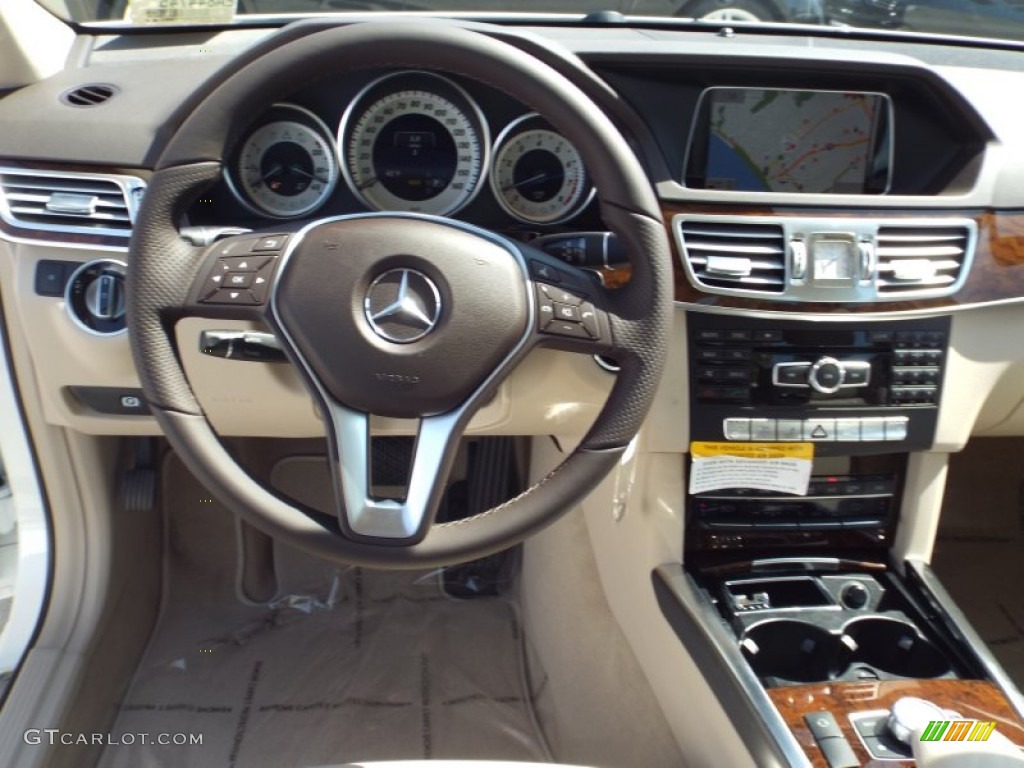 2014 E 350 Sport Sedan - Diamond White Metallic / Silk Beige/Espresso Brown photo #9