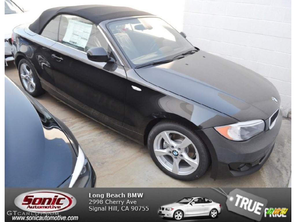 2013 1 Series 128i Convertible - Jet Black / Black photo #1