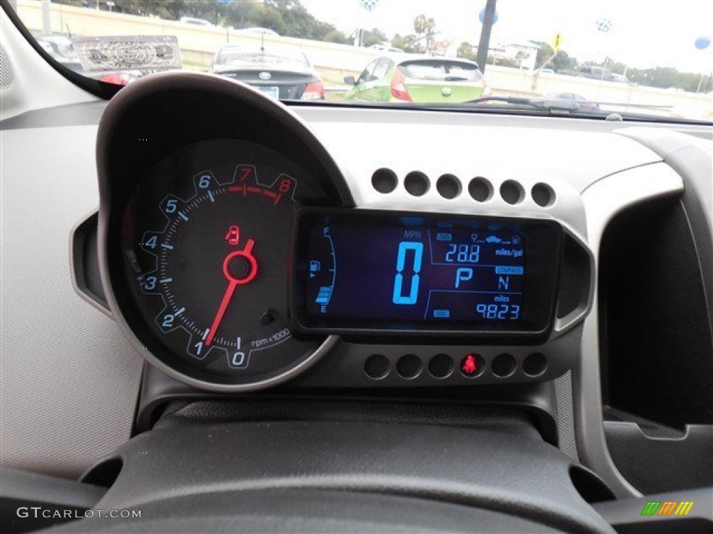 2013 Sonic LT Sedan - Inferno Orange Metallic / Jet Black/Dark Titanium photo #22