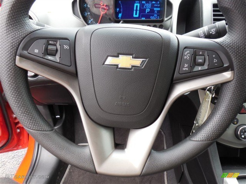 2013 Sonic LT Sedan - Inferno Orange Metallic / Jet Black/Dark Titanium photo #23