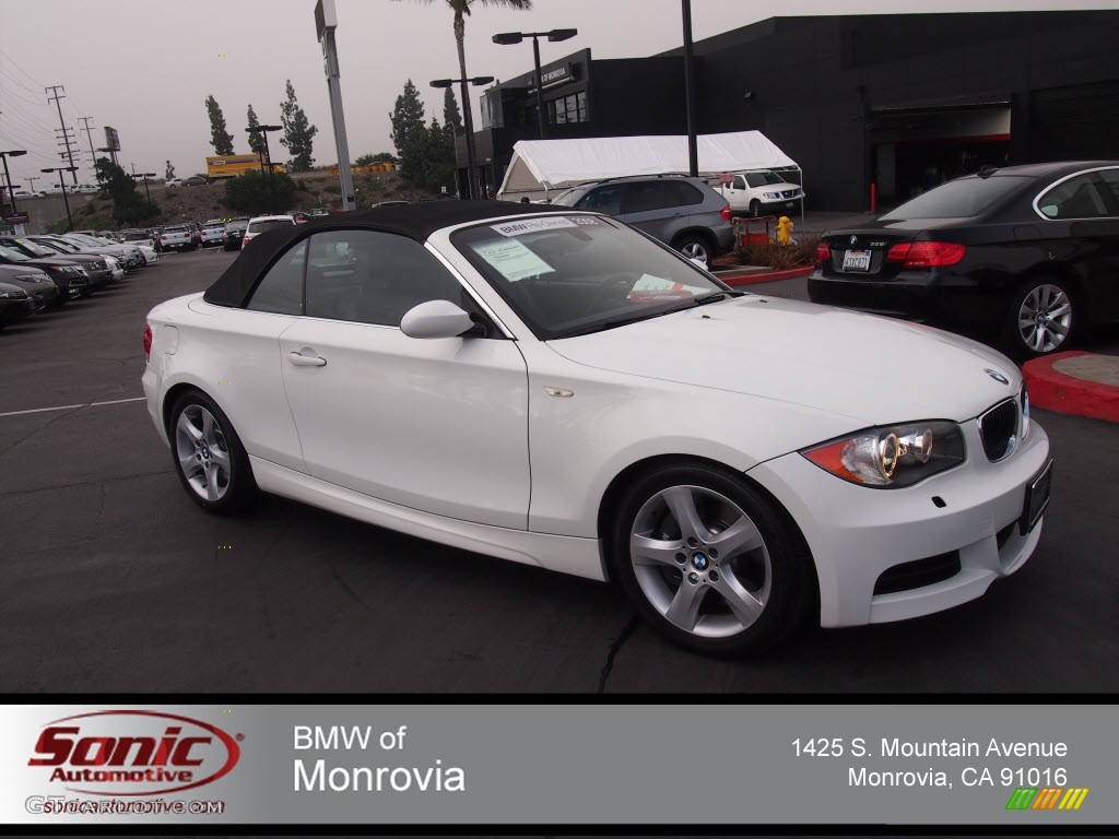 2008 1 Series 135i Convertible - Alpine White / Black photo #1
