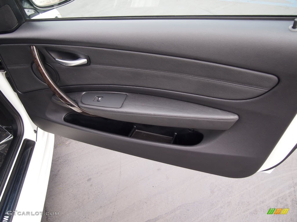 2008 BMW 1 Series 135i Convertible Black Door Panel Photo #85940802
