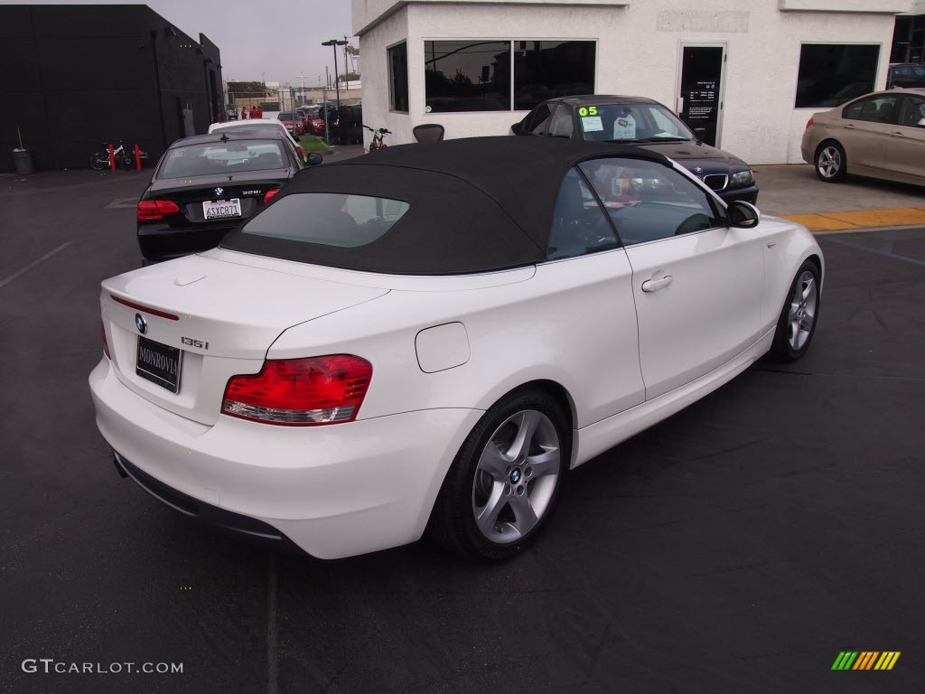 2008 1 Series 135i Convertible - Alpine White / Black photo #8
