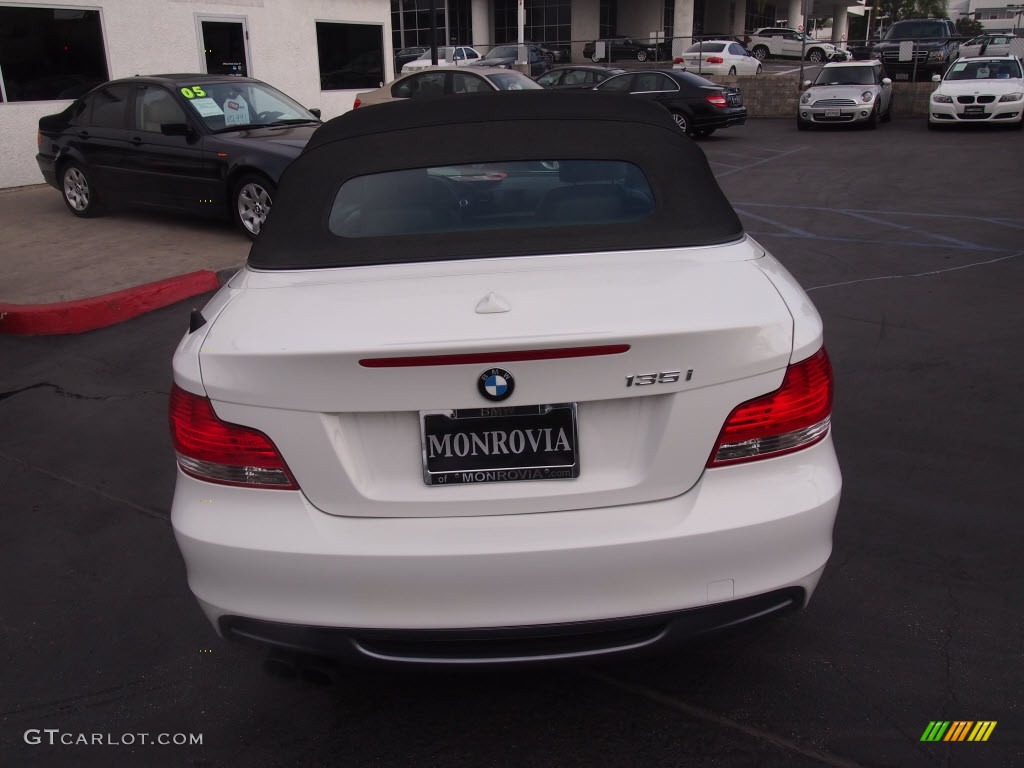 2008 1 Series 135i Convertible - Alpine White / Black photo #9