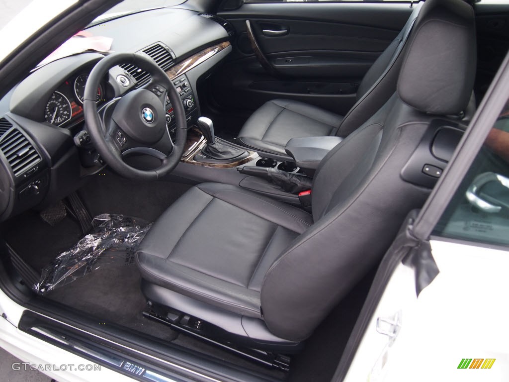 Black Interior 2008 BMW 1 Series 135i Convertible Photo #85941003