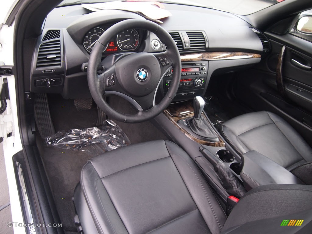 Black Interior 2008 BMW 1 Series 135i Convertible Photo #85941033