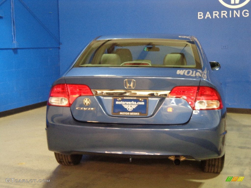 2011 Civic LX Sedan - Dyno Blue Pearl / Gray photo #6