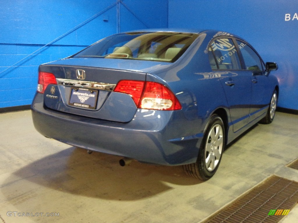 2011 Civic LX Sedan - Dyno Blue Pearl / Gray photo #7