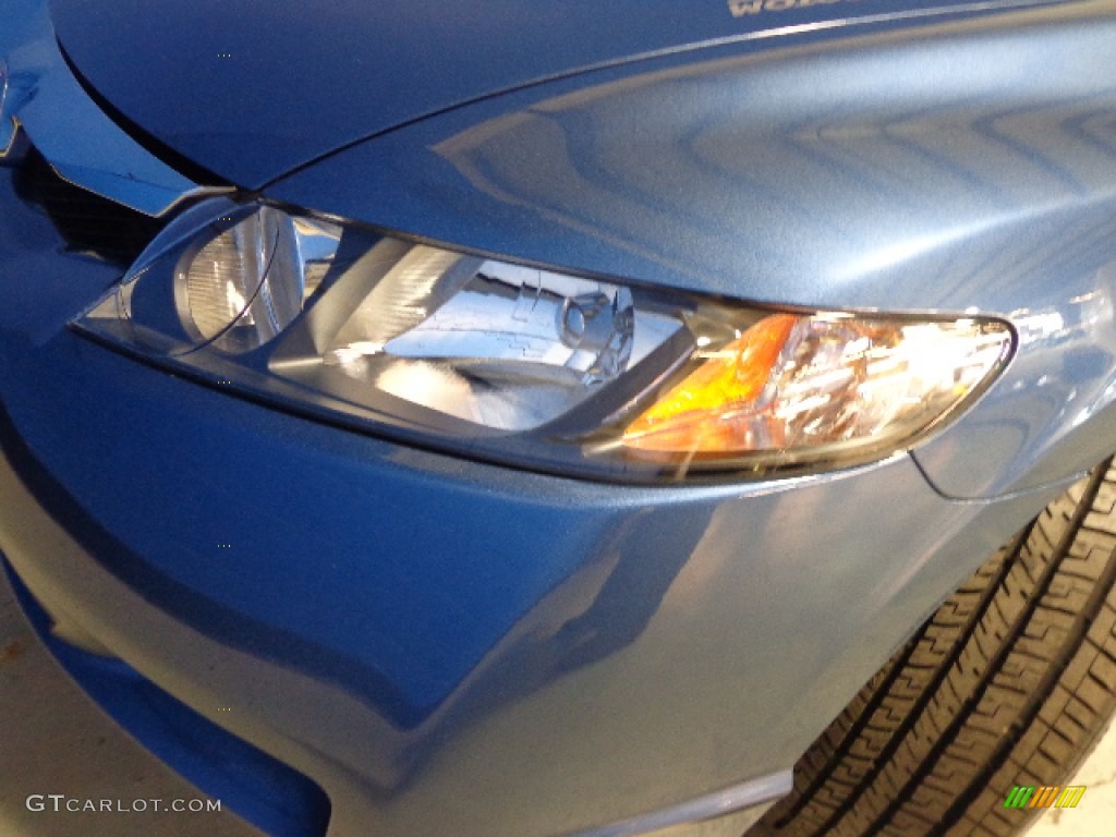 2011 Civic LX Sedan - Dyno Blue Pearl / Gray photo #9