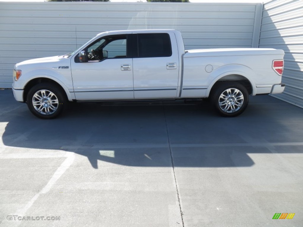 2010 F150 Platinum SuperCrew - White Platinum Metallic Tri Coat / Sienna Brown Leather/Black photo #6