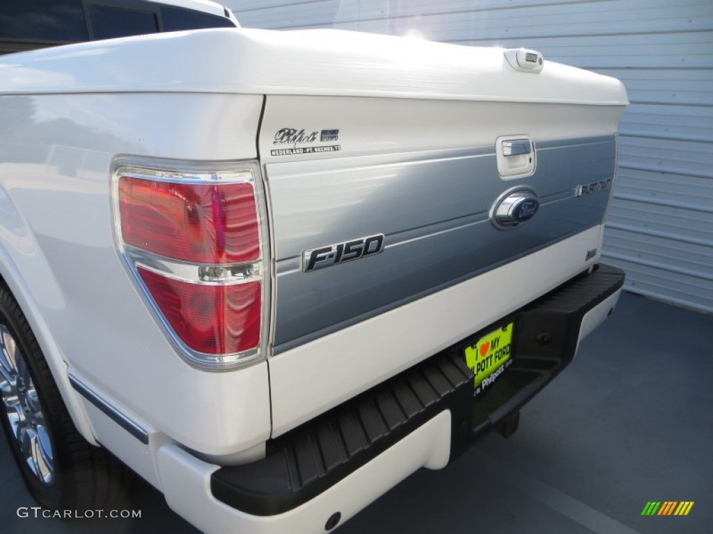 2010 F150 Platinum SuperCrew - White Platinum Metallic Tri Coat / Sienna Brown Leather/Black photo #23