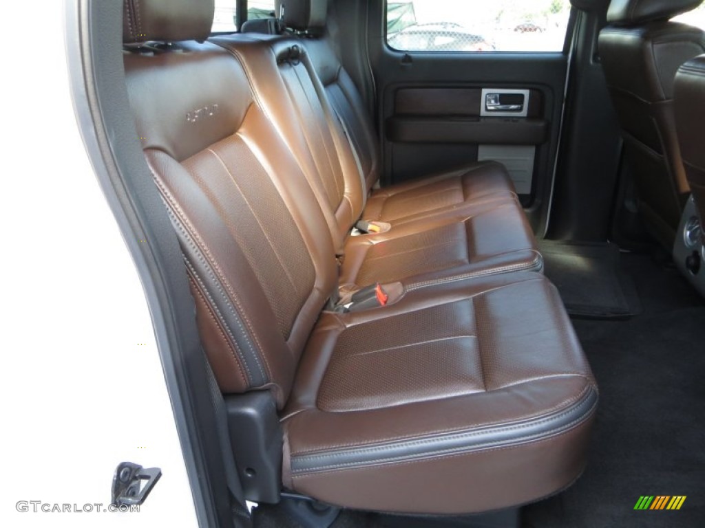 2010 F150 Platinum SuperCrew - White Platinum Metallic Tri Coat / Sienna Brown Leather/Black photo #33