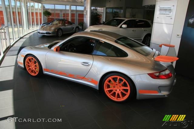 2007 911 GT3 RS - Arctic Silver Metallic/Orange / Black photo #41