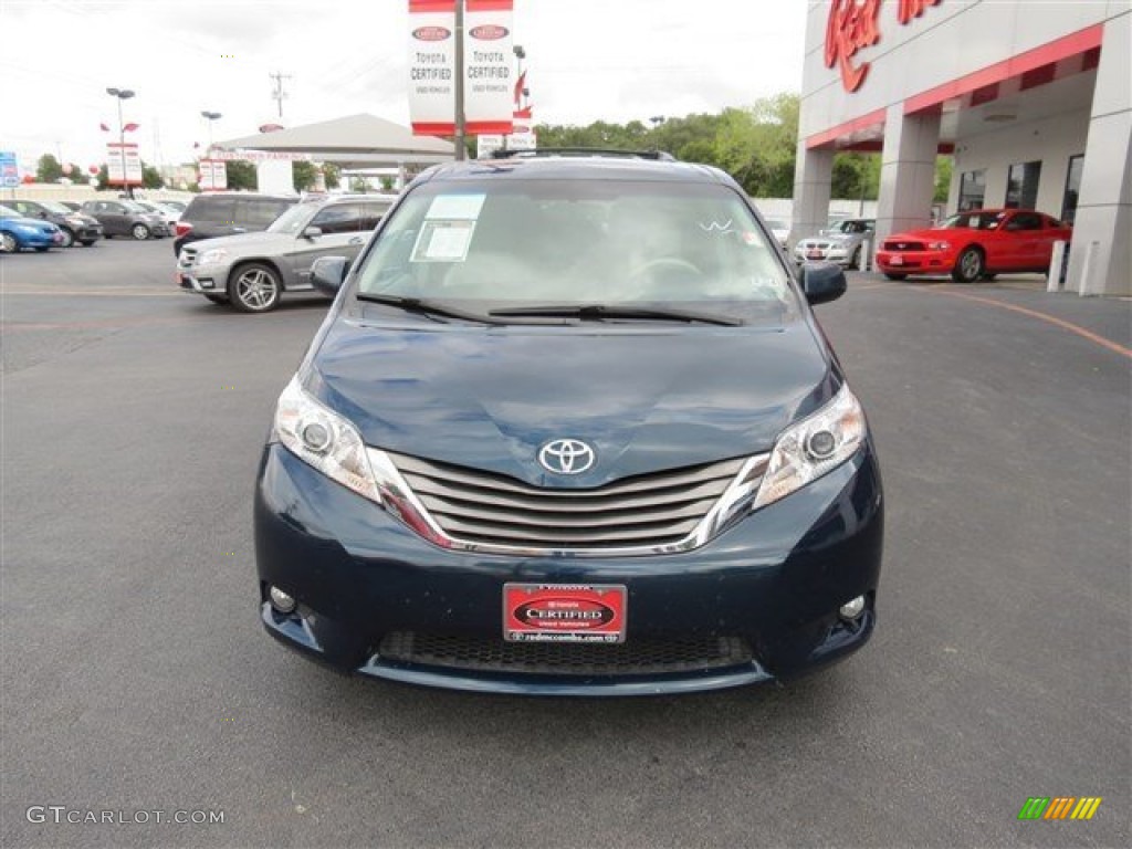 2011 Sienna XLE - South Pacific Blue Pearl / Bisque photo #2