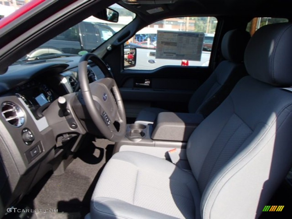 2013 F150 XLT SuperCab 4x4 - Ruby Red Metallic / Steel Gray photo #10