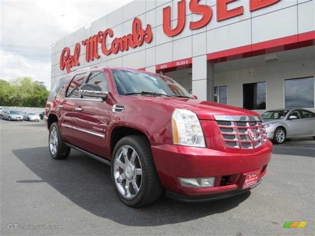 2007 Escalade AWD - Red-E / Cocoa/Light Cashmere photo #1