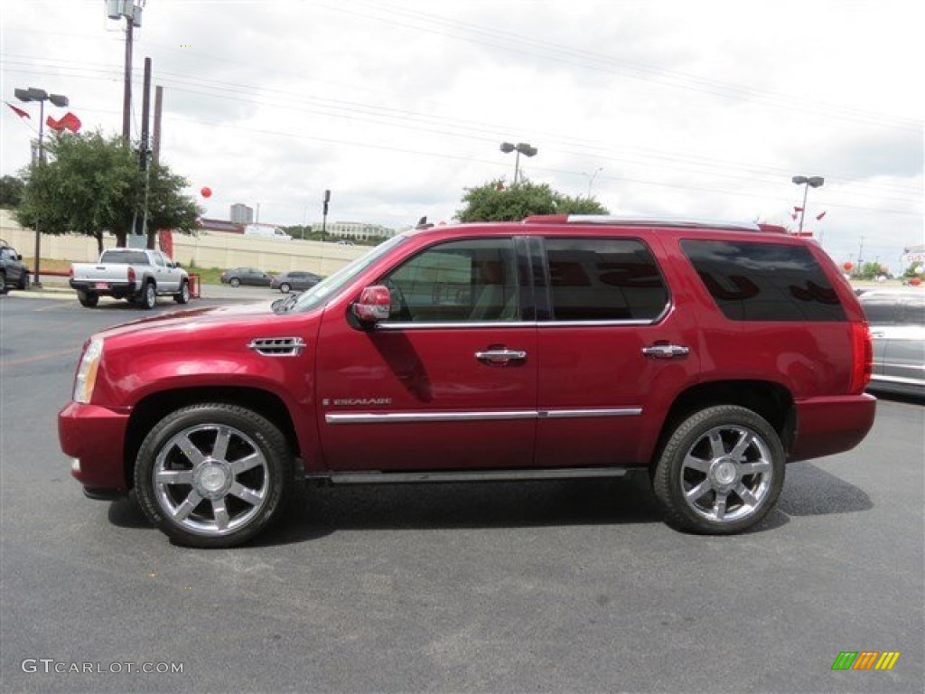2007 Escalade AWD - Red-E / Cocoa/Light Cashmere photo #4