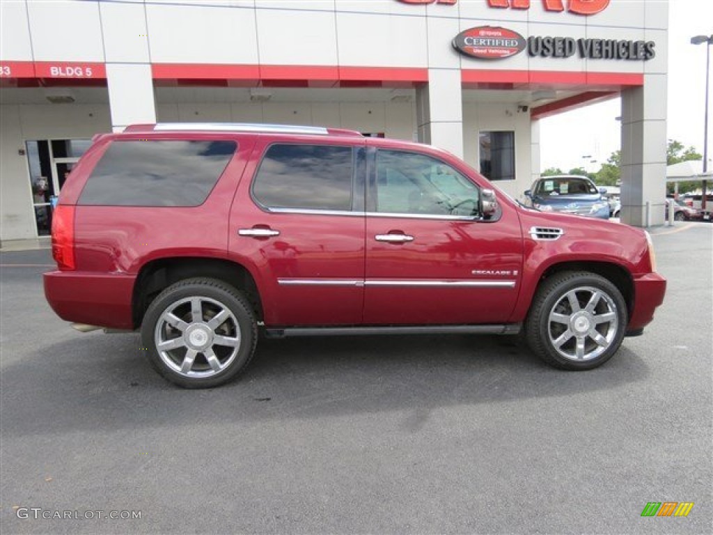 2007 Escalade AWD - Red-E / Cocoa/Light Cashmere photo #8