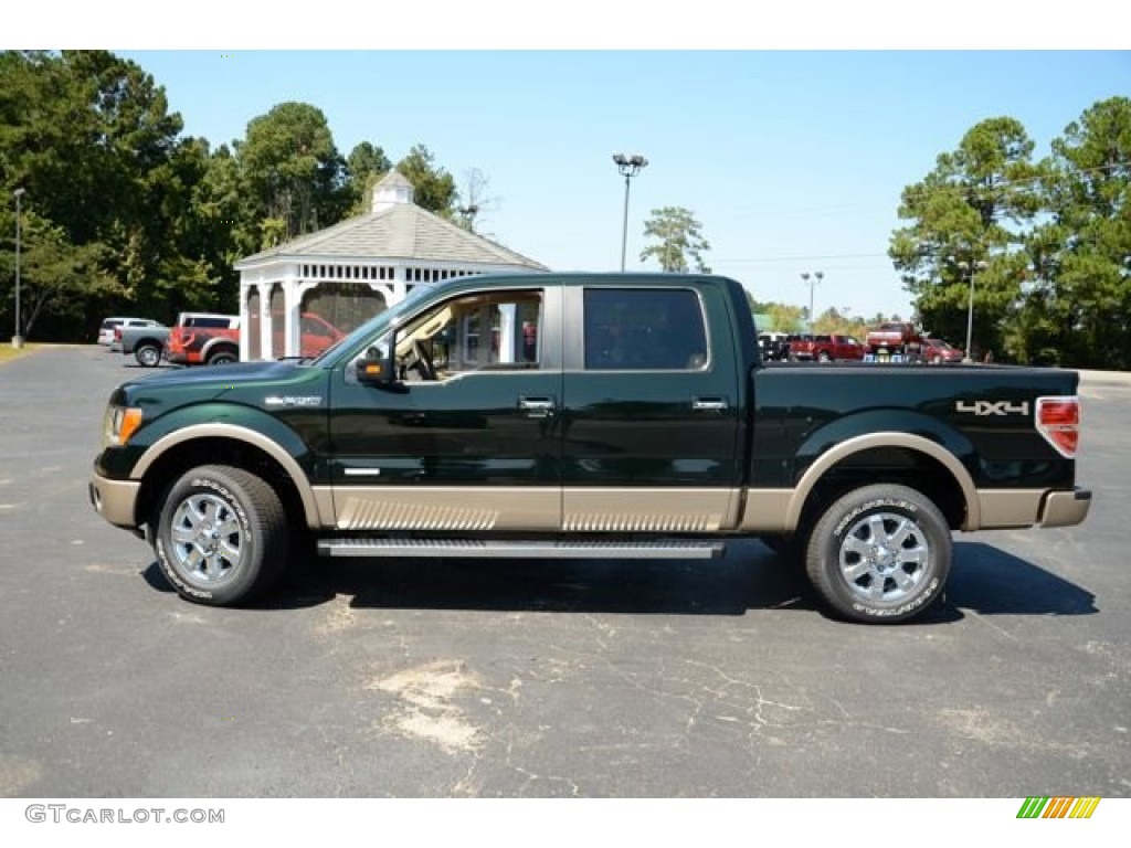 Green Gem Metallic 2013 Ford F150 Lariat SuperCrew 4x4 Exterior Photo #85945991