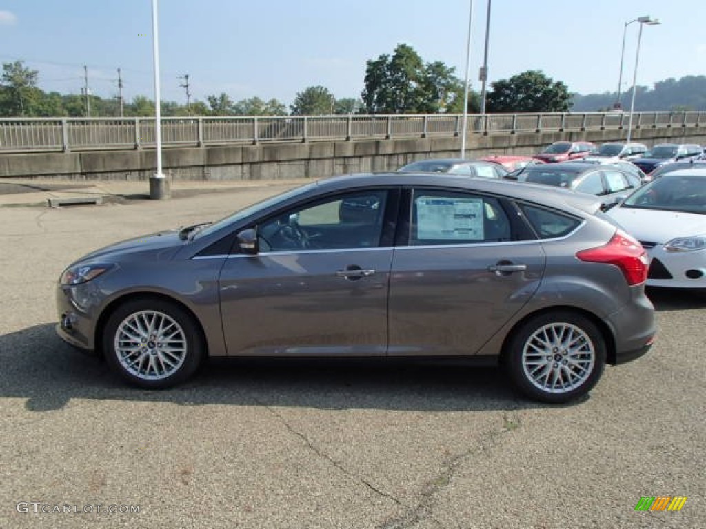 Sterling Gray 2014 Ford Focus Titanium Hatchback Exterior Photo #85946151
