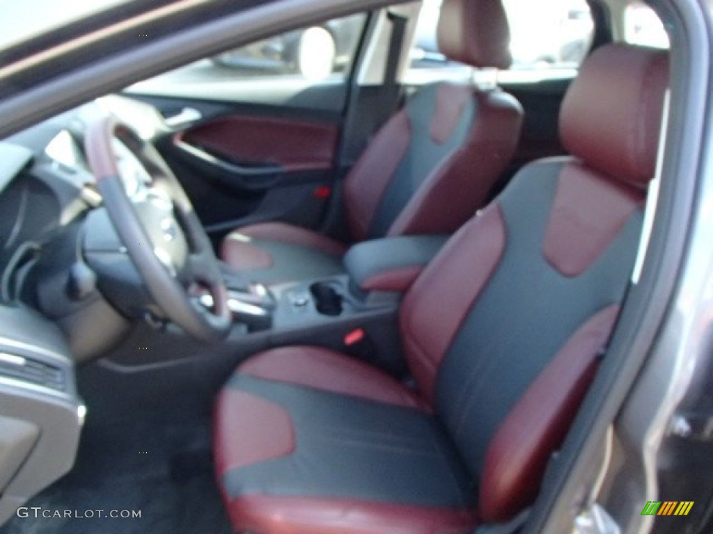 Tuscany Red Interior 2014 Ford Focus Titanium Hatchback Photo #85946262